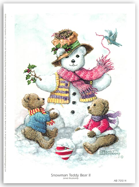 teddy bear snowman